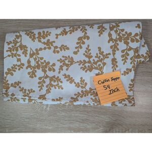 Mainstays Curtain Topper Valance 54” Gold Leaf Floral Window Treatment